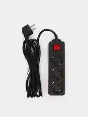 Черный удлинитель с выключателем Perfeo Powermate, 3 розетки