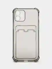 Серый чехол для iPhone 12, с карманом для карт