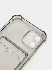 Серый чехол для iPhone 12, с карманом для карт