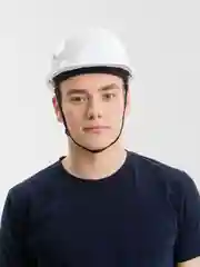 Каска защитная ИТР белая (с храповым механизмом)