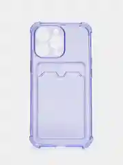 Лавандовый чехол для iPhone 13 Pro, с карманом для карт