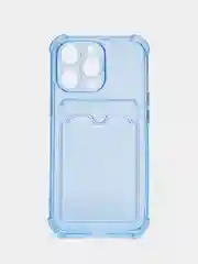 Синий чехол для iPhone 13 Pro, с карманом для карт