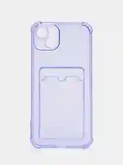 Лавандовый чехол для iPhone 14 Plus, с карманом для карт