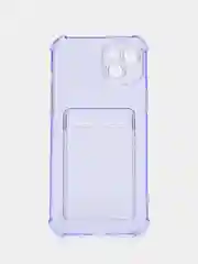 Лавандовый чехол для iPhone 14 Plus, с карманом для карт