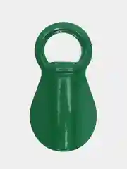 Зеленый ложка для обуви, рожок металлический 9 см (карманный)