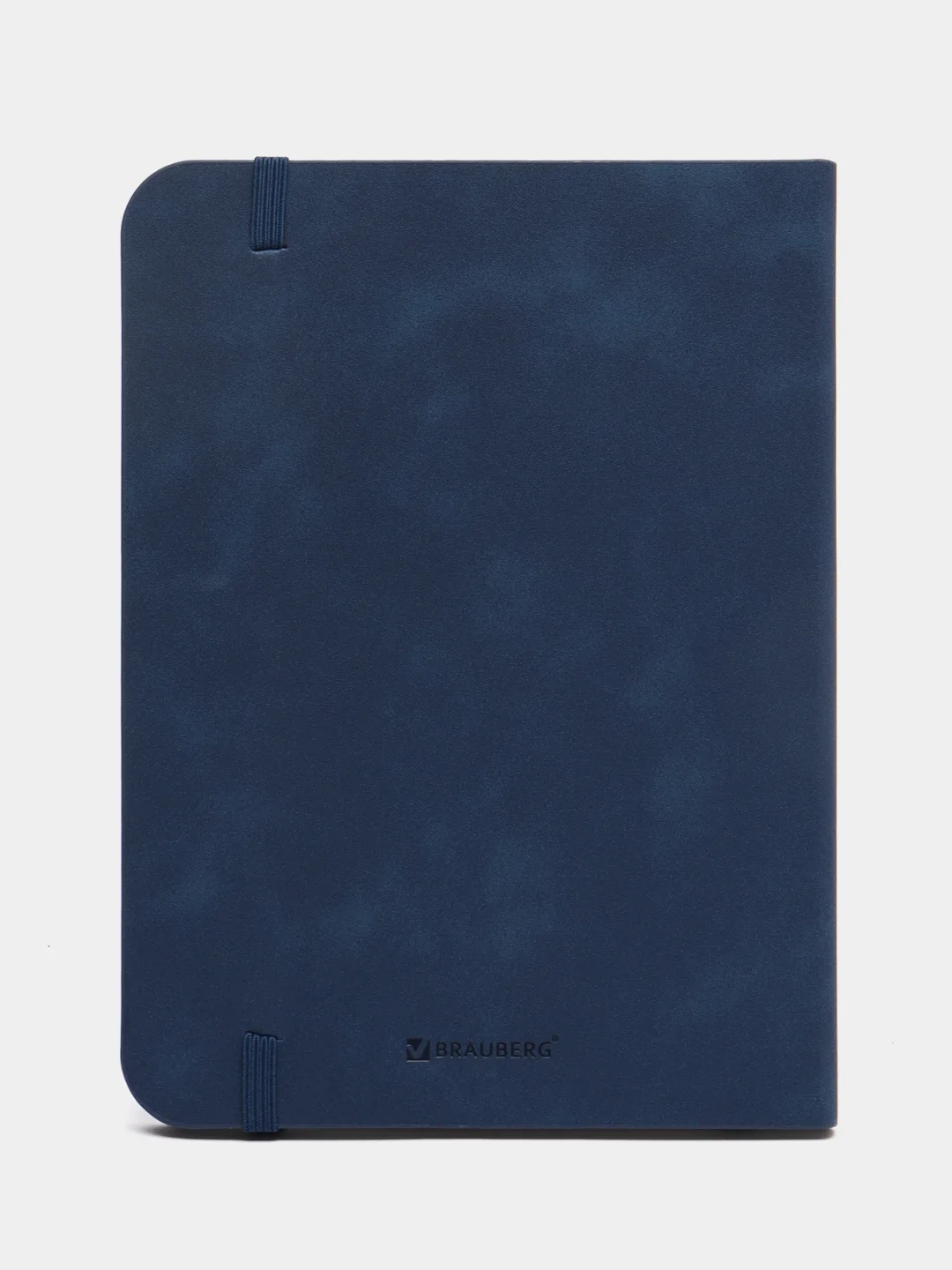 Блокнот BRAUBERG NOTE, А5, под кожу, софт-тач, с резинкой, синий, 162х218 мм, 80 листов