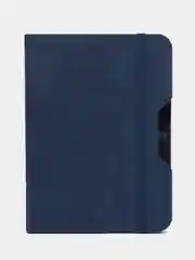 Блокнот BRAUBERG NOTE, А5, под кожу, софт-тач, с резинкой, синий, 162х218 мм, 80 листов