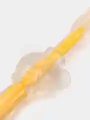 Желтый силиконовая зубная щетка, детская, с ограничителем