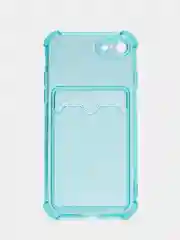 Белый чехол для iPhone 7, 8, SE 2020, с карманом для карт