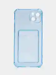 Синий чехол для iPhone 14 Plus, с карманом для карт