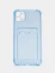 Синий чехол для iPhone 11 Pro Max, с карманом для карт
