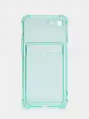 Салатовый чехол для iPhone 7, 8, SE 2020, с карманом для карт