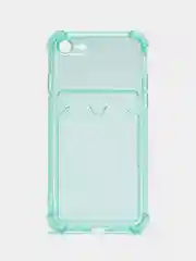 Салатовый чехол для iPhone 7, 8, SE 2020, с карманом для карт