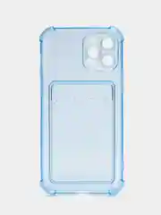 Синий чехол для iPhone 12 Pro, с карманом для карт