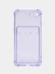 Лавандовый чехол для iPhone 7, 8, SE 2020, с карманом для карт