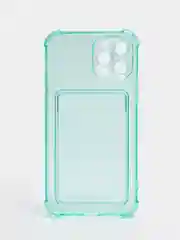Салатовый чехол для iPhone 12 Pro, с карманом для карт