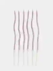 Конфетный свечи изогнутые для торта, 6 штук