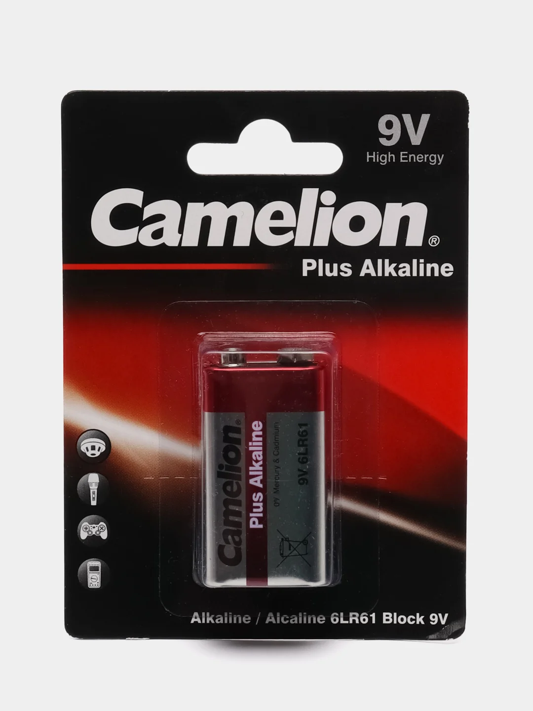 Батарейка крона 6LR61 Camelion алкалиновая 9V