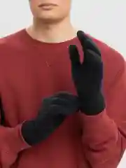 Черный перчатки мужские, вязанные, шерстяные