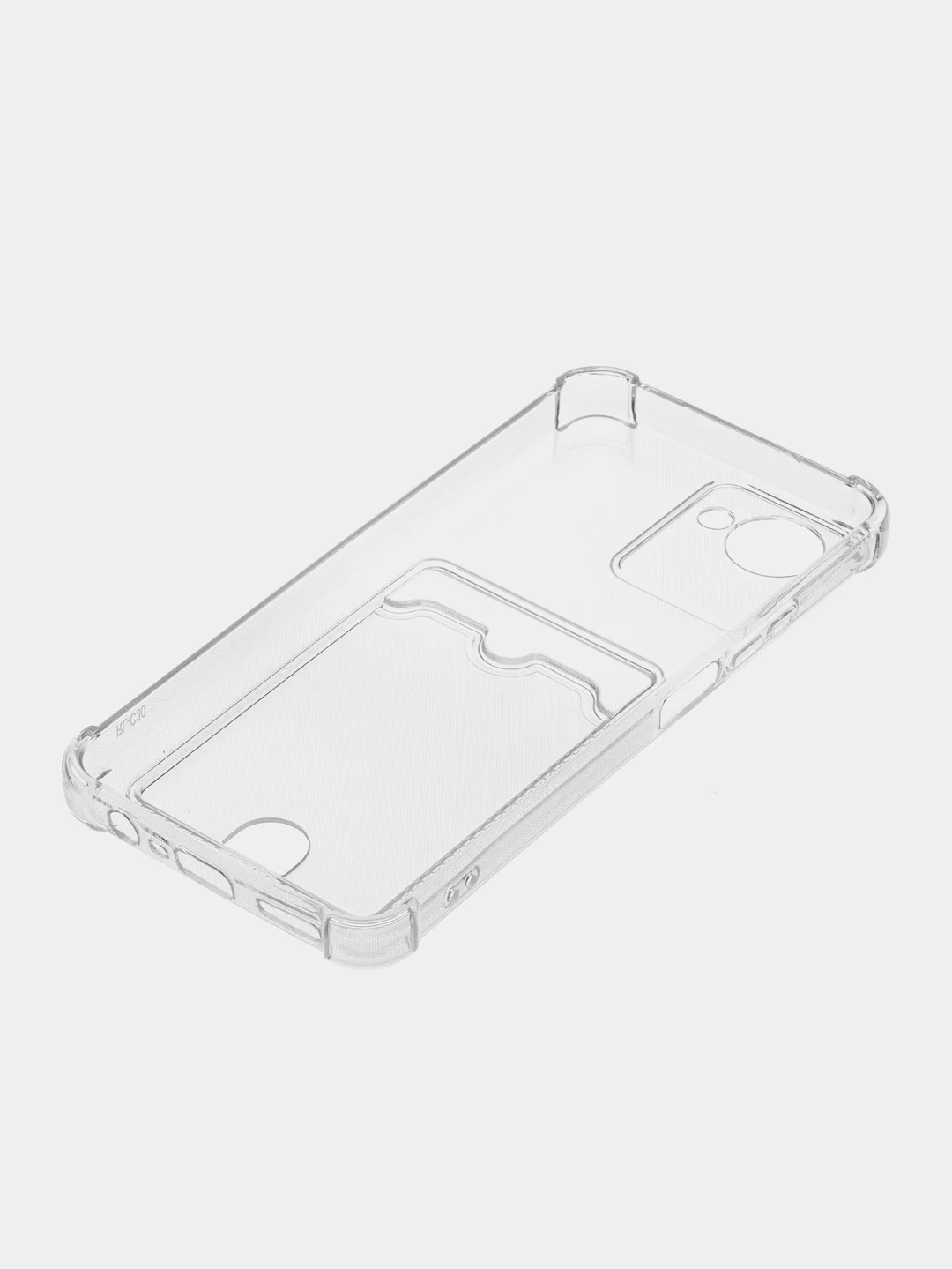 Белый чехол для Realme C30 C30s Narzo 50i Prime Реалми С30 Нарзо прозрачный с карманом для карты