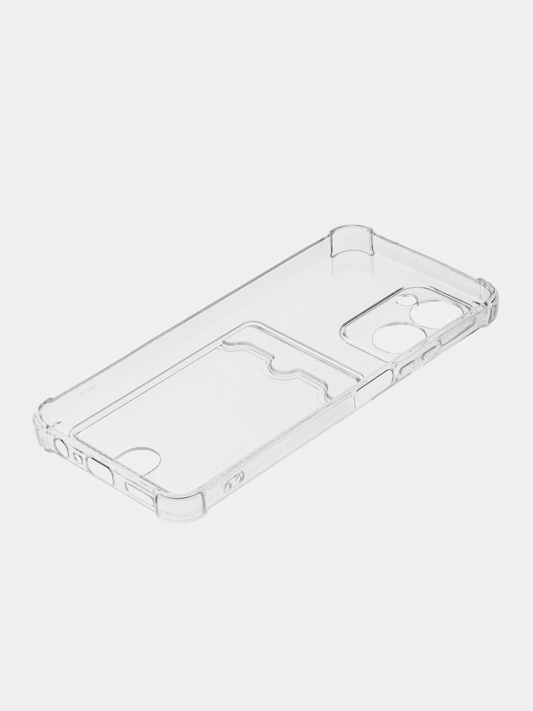 Белый чехол для Realme C33 / Реалми С33 прозрачный, с карманом для карты
