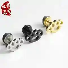 Серебряный моносерьга гвоздик Кастет, унисекс, 1 шт