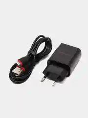 Черный зарядное сетевое устройство 2.1 А с кабелем micro-USB 1 м Borofone BA20A, зарядка на андроид
