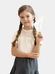 Бежевый футболка для девочки Утенок
