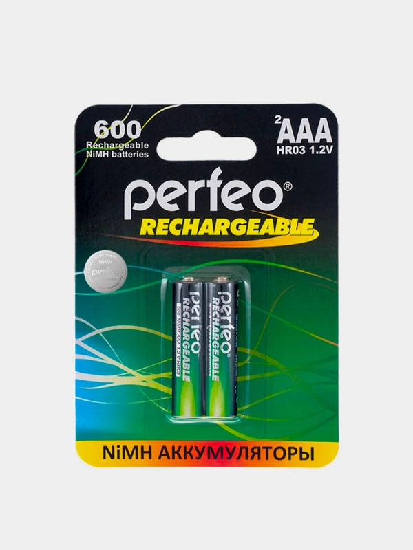 Аккумуляторы AAA Perfeo AAA600mAh, Ni-Mh, 1.2V, 2 штуки