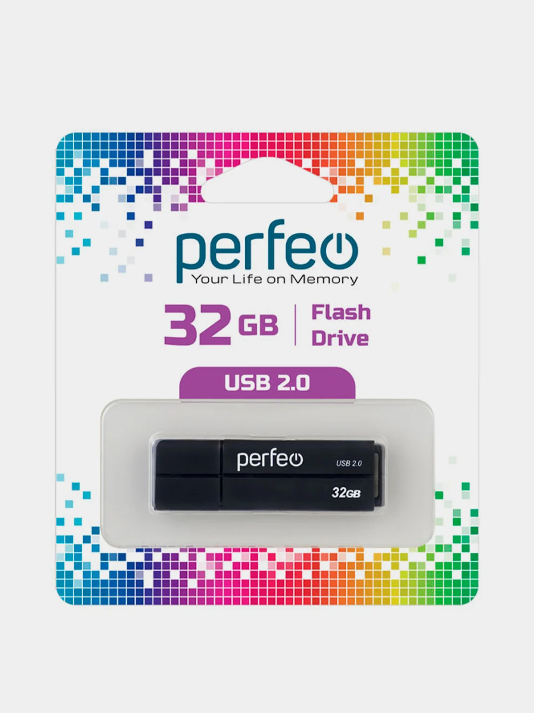 Черный флеш-накопитель Perfeo C01G2 32GB, USB 2.0