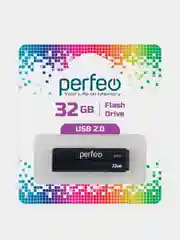 Черный флеш-накопитель Perfeo C01G2 32GB, USB 2.0