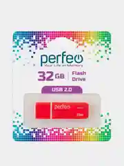 Красный флеш-накопитель Perfeo C01G2 32GB, USB 2.0