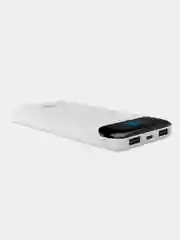 Белый внешний аккумулятор Perfeo Powerbank Dune 10000 mAh, LED дисплей, Type-C, 2 USB х 2.1А