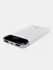 Белый внешний аккумулятор Perfeo Powerbank Dune 10000 mAh, LED дисплей, Type-C, 2 USB х 2.1А