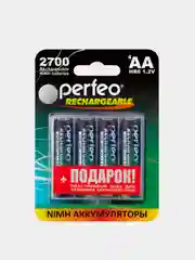 Аккумуляторы AA Perfeo AA2700mAh, Ni-Mh, 1.2V, бокс для хранения, 4 штуки
