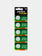 Батарейки дисковые литиевые Perfeo CR2025 Lithium Cell, 5 штук