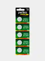 Батарейки дисковые литиевые Perfeo CR2032 Lithium Cell, 5 штук