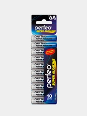 Батарейки щелочные AA Perfeo Super Alkaline LR6, 10 штук