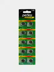 Батарейки дисковые алкалиновые Perfeo LR1130 (389A, AG10) Alkaline Cell, 10 штук