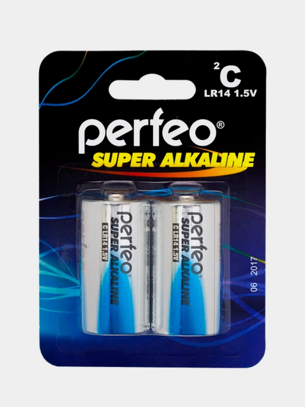 Батарейки алкалиновые Perfeo Super Alkaline LR14, "С", 2 штуки