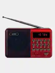 Красный радиоприемник цифровой Perfeo PALM FM 87.5-108МГц/MP3/USB/SD/1200mAh