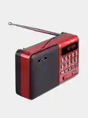 Красный радиоприемник цифровой Perfeo PALM FM 87.5-108МГц/MP3/USB/SD/1200mAh