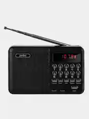 Черный радиоприемник цифровой Perfeo PALM FM 87.5-108МГц/MP3/USB/SD/1200mAh