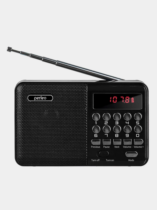 Радиоприемник цифровой Perfeo PALM FM 87.5-108МГц/MP3/USB/SD/1200mAh