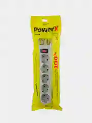 Серый сетевой фильтр Perfeo POWERX 5 розеток, 2.2 кВт