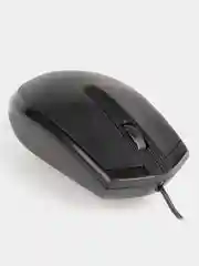 Черный мышь проводная Perfeo NO NAME-4, 1200 DPI, USB