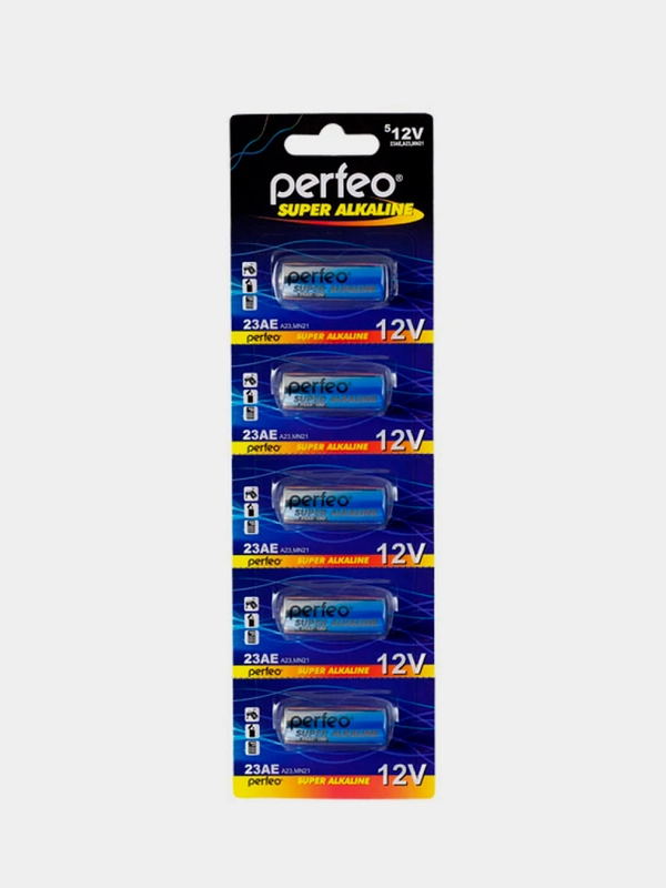 Батарейки щелочные Perfeo Super Alkaline 23AE (MN21, A23), 5 штук