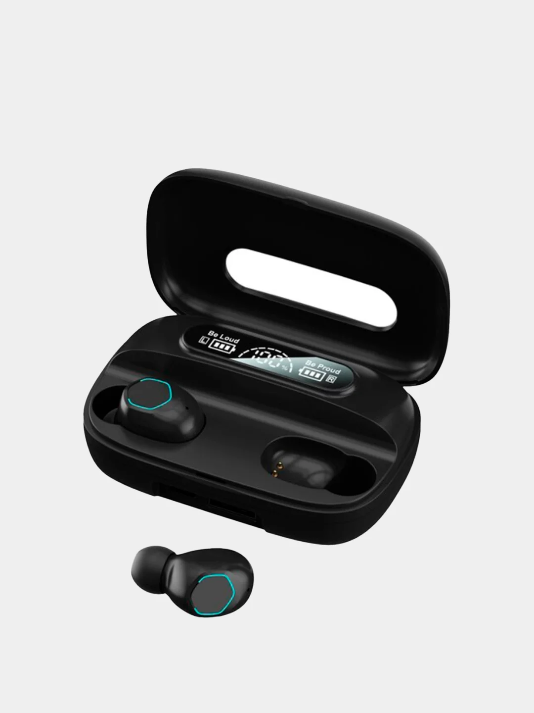 Черный беспроводные наушники M9, с поддержкой Bluetooth и зарядным футляром