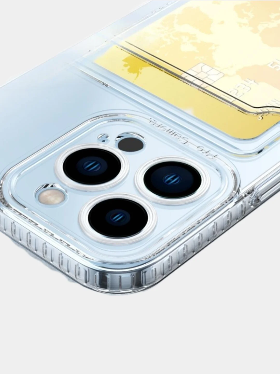 Черный чехол с карманом для карт iPhone 11 12 13 / 14 Pro Max Plus / XR айфон про макс прозрачный