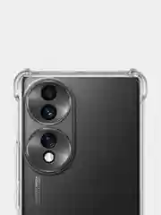 Прозрачный противоударный чехол для Honor 70 силиконовый BROSCORP прозрачный с усиленными углами